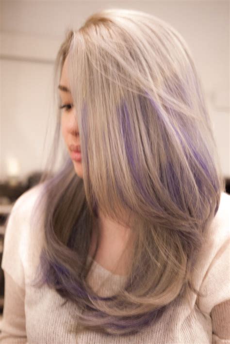 Grey X Purple Hair With Salon Vim Shiseido White Day Event Blonde