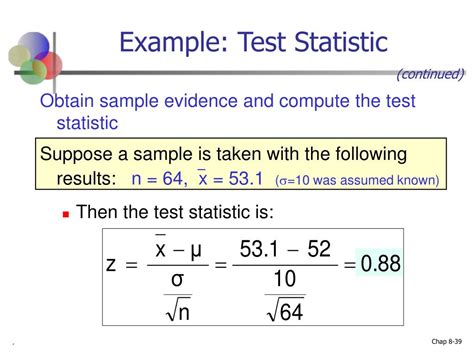 One of the more confusing things when beginning to study stats is the variety of available test statistics. PPT - Chapter 8 Introduction to Hypothesis Testing ...