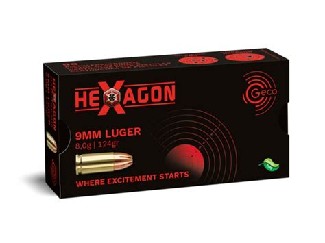 Geco 9mm Luger Hexagon 124grs 50 Schuß