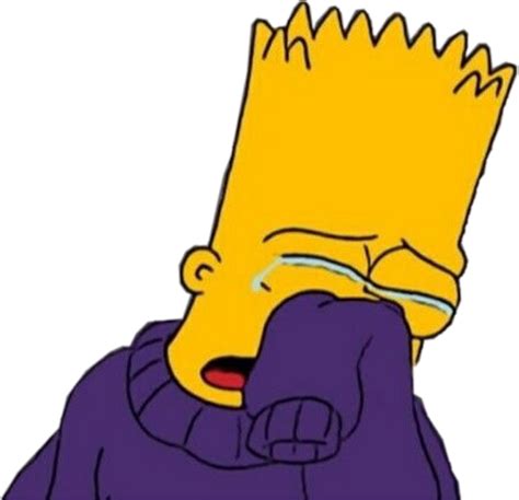 Sad Miserable Simpsons Cry Crying Hurt Freetoedit Clipart Full Size