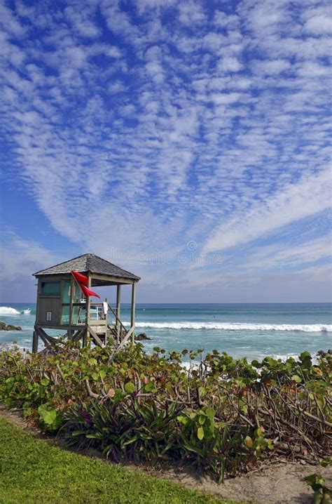 Beach Scene With Waves In Atlantic Ocean In Florida Stock Image Image