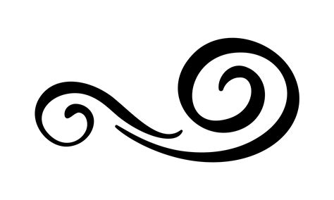 Swirl Line Art Silhouette Svg Line Art Svg Swirls Svg