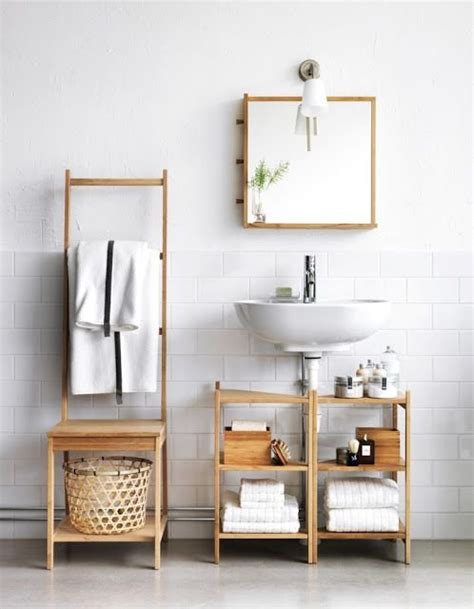 This storage unit offers lots of space to store daily toiletry items as well as magazines. 7 Genius Pedestal Sink Storage Ideas for Your Home
