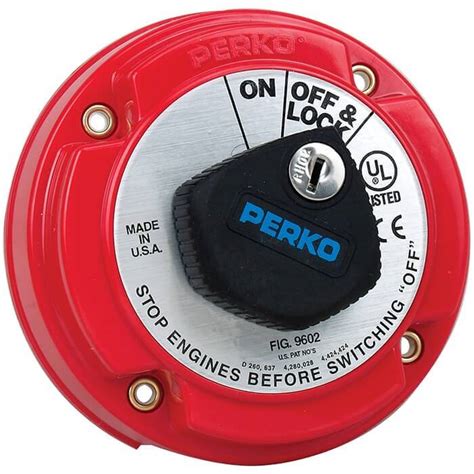 The main battery switch is an essential component for every boat. Battery Disconnect Switch | Perko 9601DP
