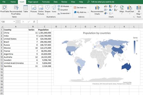 Filled Maps Excel Kitchenette