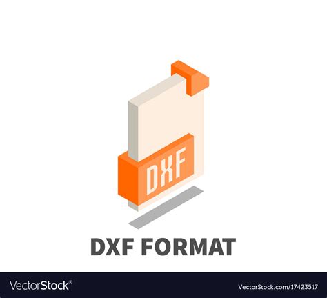 Image File Format Dxf Icon Symbol Royalty Free Vector Image