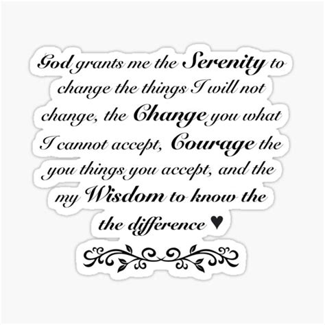 The Serenity Prayer Sticker For Sale By Evantsb Redbubble