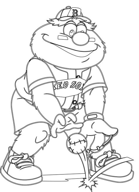 Red Sox Coloring Page Coloring Home
