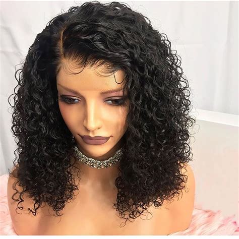 Lace Frontal Wig Density Water Wave Brazilian Virgin Hair Curly Hair Styles Naturally