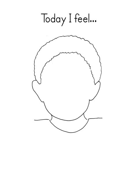 Gambar Feelings Face Template Coloring Page Home Pages Emotions