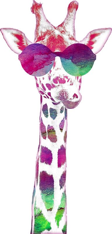 Colorful Giraffe Stickers By Sweetslay Redbubble