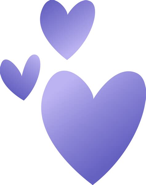 Set Of Purple Heart Png