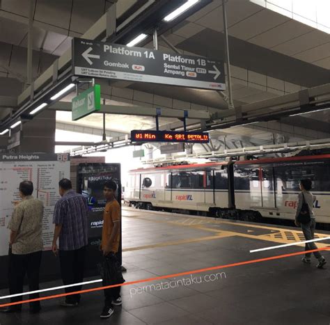 The penultimate station on the ampang line is the puchong prima. laluan lrt putra heights ke kl