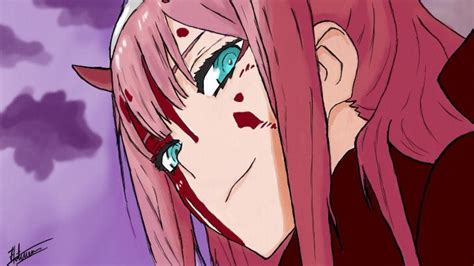 Zero Two Looks Messed Up After A Bloody Battle Rzerotwo