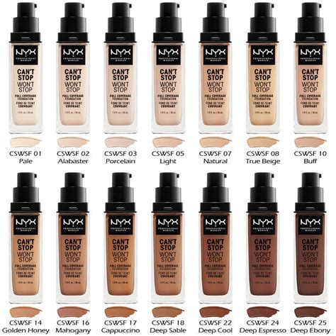 1 Nyx Cant Stop Wont Stop Full Coverage Foundation Pick Your 1 Color