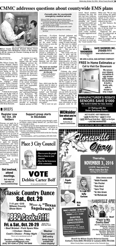 Wilson County News - E-Subscription | Support group, County, How to plan