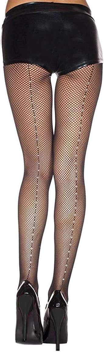 Amazon Abberrki Womens Sexy Back Seam Fishnet Tights Sparkle Fishnet Stockings With