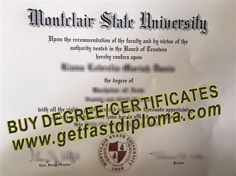 How Much To Purchase A Realistic Montclair State University Diploma