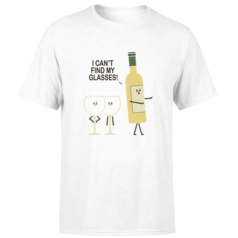 I Cant Find My Glasses Mens T Shirt Lost Glasses Drinking Funny Unisex