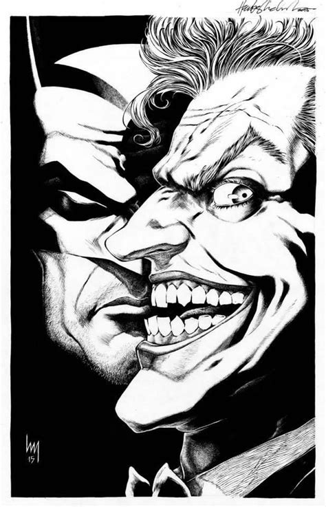 Batman And The Joker By Heubert Khan Michael Batman Drawing Joker Drawings Batman Canvas Art