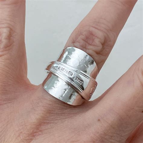 Sterling Silver Spoon Ring Sizes Uk M N Or O Etsy