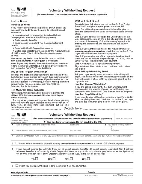 irs form w 4v printable form w 4v identification or claim number fill gambaran