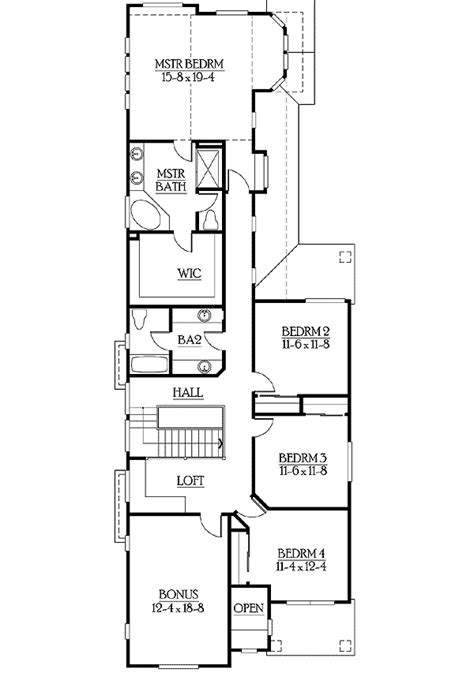 Narrow Lot Home Plan With Options 23250jd
