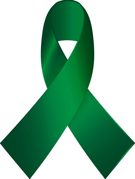 Green Awareness Ribbon Png Clip Art Green Cancer Ribbon Transparent