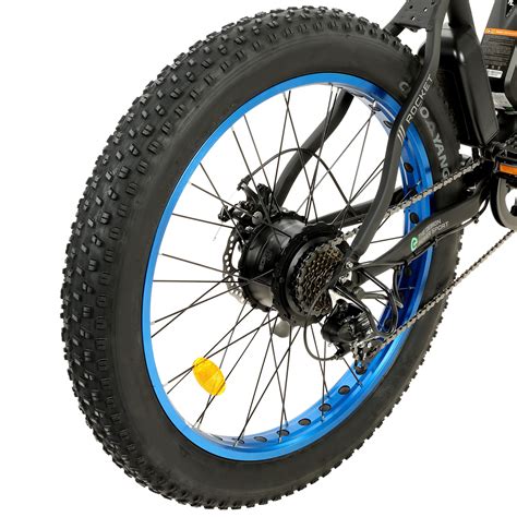 Rocket Fat Tire Beach Snow Electric Bike Blue Ecotric Bikes