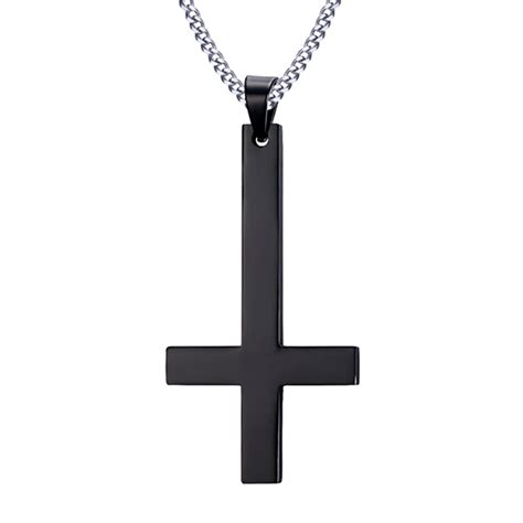 Halskette Atheist Black Cross Metal Rock Und Gothic Online Shop