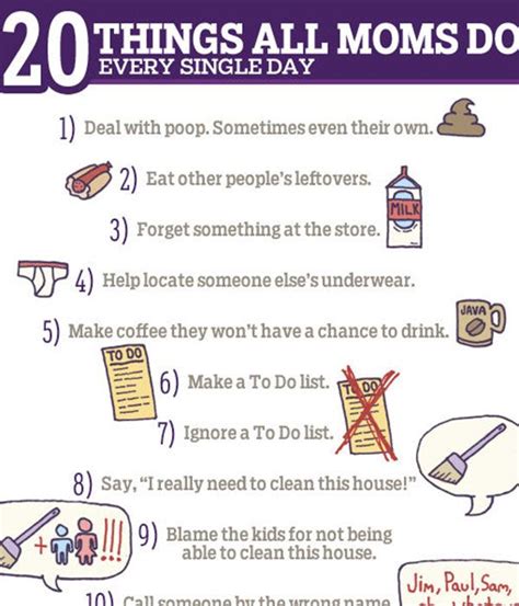 20 Things All Moms Do Every Single Day Motherhood Funny Mom Humor