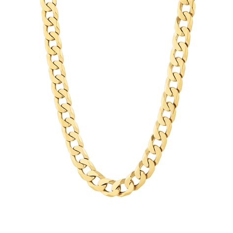 55cm 22 Solid Curb Chain In 10ct Yellow Gold