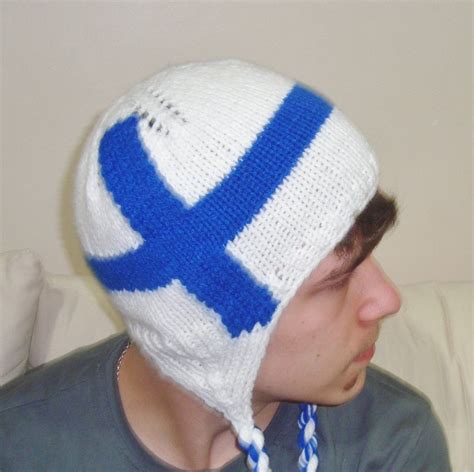 Finland Flag Beanie Finnish Hat In Blue And White For Teens