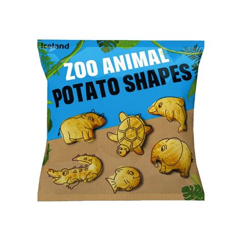 Iceland Zoo Animal Potato Shapes 600g Chips And Fries Iceland Foods