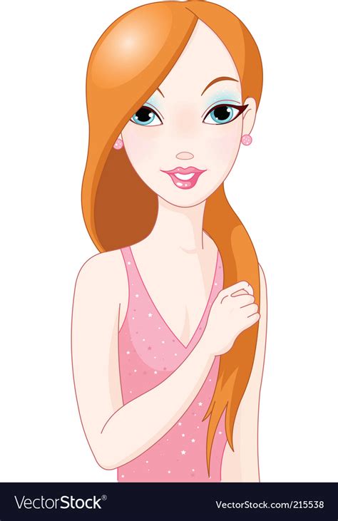 Beautiful Girl Royalty Free Vector Image Vectorstock