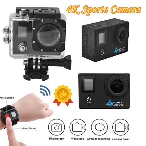 Pro Sports Action Camera 4k Ultra Hd 30fps 1080p Wifi Remoto 40m Câmera