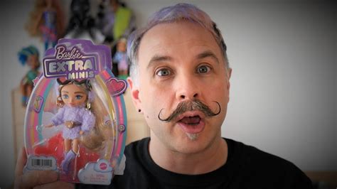 unboxing barbie extra mini wave 1 blonde barbie dressed as lavender bear adult doll collector
