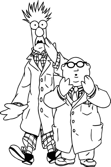 The Muppets Beaker Bunsen Honeydew Shocking Coloring Pages