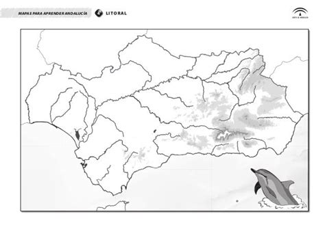 Mapa Mudo De Andalucia Rios Mapa Fisico