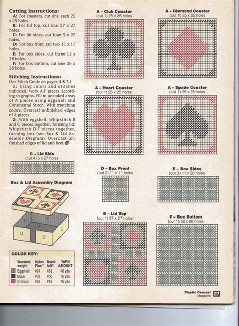 pin by sonia gotay on playing cards plastic canvas coasters plastic canvas patterns plastic