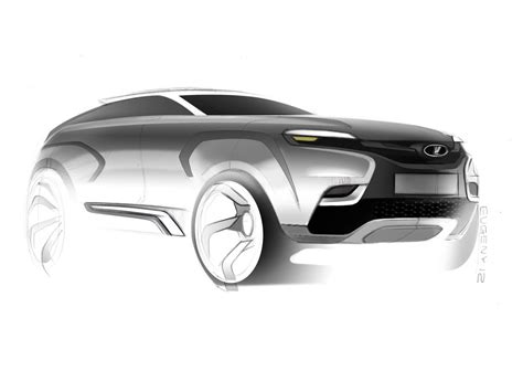 Lada Xray Concept Design Sketch Car Body Design