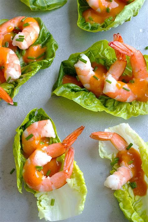 Shrimp cocktail wonton cups is perfect for all your holiday parties! Shrimp Cocktail sauce in Lettuce Wraps — Eatwell101
