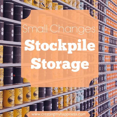 Small Changes Stockpile Storage