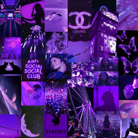 Euphoria Aesthetic Wall Collage Kit Y2k Wall Collagepurple Etsy