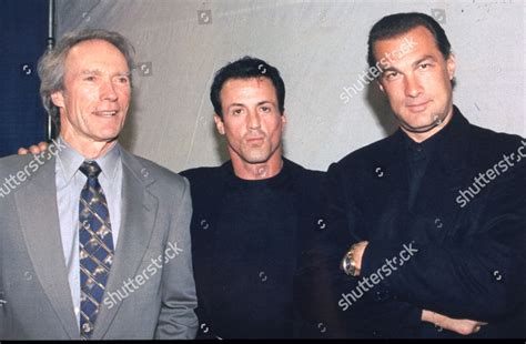 Clint Eastwood Sylvester Stallone Steven Seagal Editorial Stock Photo