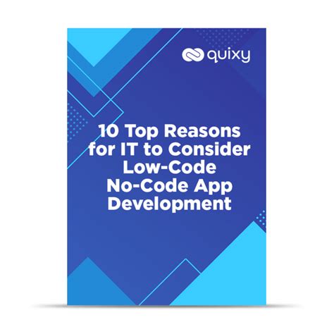 Ebook 10 Reasons Why It Must Consider No Code Low Code App