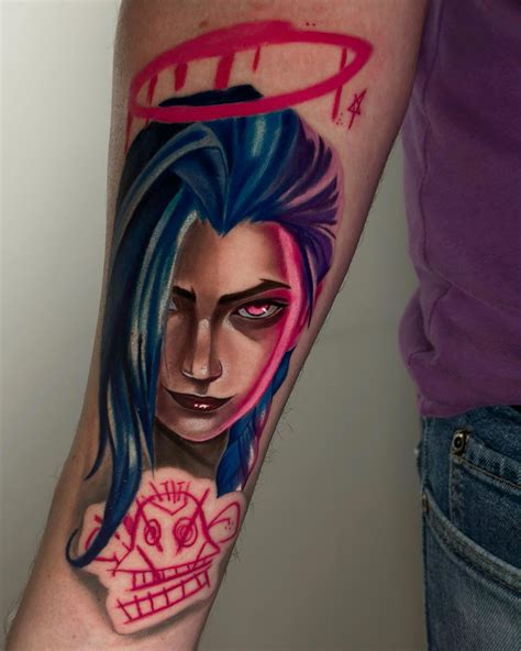 Jinx Tattoo From Arcane By Trinity At Trinity’s Tattoo Parlour In Almonte Ontario R Tattoo