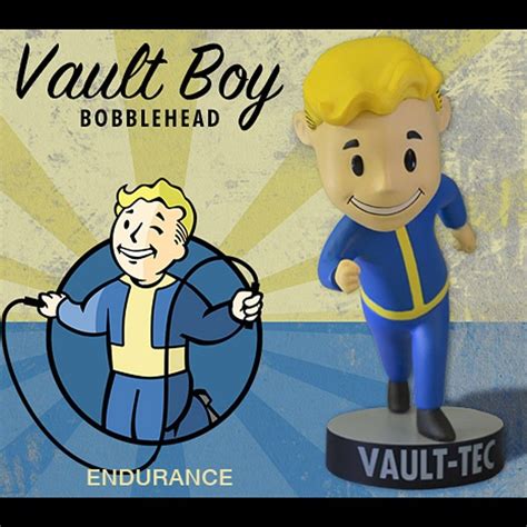 The Bethesda Store Vault Boy Endurance Bobblehead 5 Figures