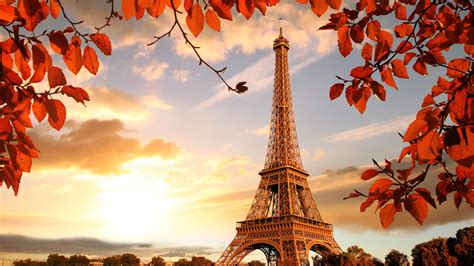 2048x1152 Eiffel Tower In Autumn France Paris Fall 2048x1152 Resolution