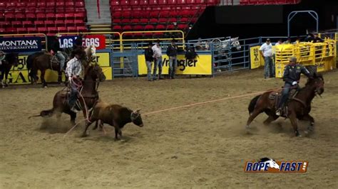 2012 Nfr Team Roping Practices Youtube